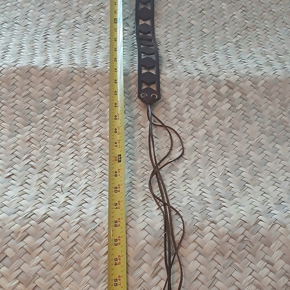 Leather belt, pre-owned,  good conditions,  small size, might fit medium - Picture 3 of 5